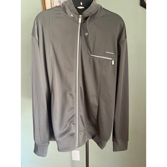 Sean John Men’s Gray Full Zip Windbreaker Jacket Size XL - Picture 1 of 10